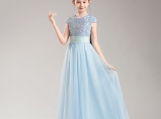 Blue Flower Girl Dress Birthday Party Dress Girl Dress