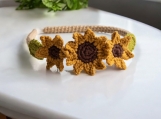 Crochet Sunflower Headband