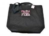 Embroidered Faith Instead of Fear-Breast Cancer Awareness Tote