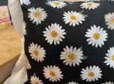 Fun Scrap Beaded Daisy Decorative Pillow