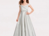 Light Grey Flower Girl Dress Birthday Party Dress