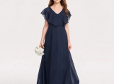 Navy Blue Flower Girl Dress Birthday Party Dress Girl Dress 