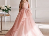 Pink Ball Gown Tulle Flower Girl Dress