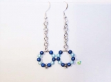 RnJ_PearlsChain_Blue Earring 925 SilverWire