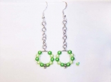 RnJ_PearlsChain_Green Earring 925 SilverWire