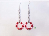 RnJ_PearlsChain_Red Earring 925 SilverWire