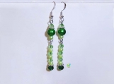 RnJ_PearlsCrystal_Green Earring 925 SilverWire