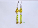 RnJ_PearlsCrystal_Yellow Earring 925 SilverWire