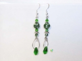 RnJ_StoneBead_Green Earring 925 SilverWire