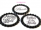 Team Bride Flattened Bottle Cap Refrigerator Magnets