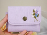 Vintage Fabric Wallet, Embroidedered Tri-Fold Wallet