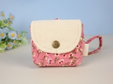 Vintage Floral Mini Pouch, Quilted Pouche, Gift For Her