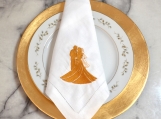 Wedding Couple Embroidered Napkin Set 