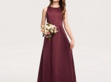 Wine Red Burgundy Flower Girl Dress