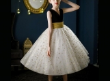 Black and White Sequins Flower Girl Dress Formal Dress