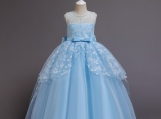 Blue Lace Flower Girl Dress Birthday Party Dress Girl Dress 