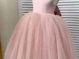 Blue/Pink Tulle Short Flower Girl Dress Birthday Dress