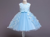 Blue Tulle Flower Girl Dress Birthday Party Dress Girl Dress 