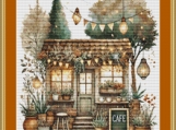 Cafe In The Forest Cross Stitch Pattern