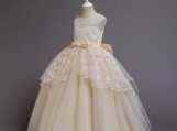 Champagne Lace Flower Girl Dress Birthday Party Dress Girl Dress