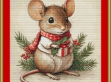 Christmas Mouse Cross Stitch Pattern