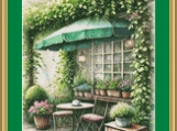 Courtyard Garden Cross Stitch Pattern