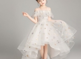 Cute Stars Flower Girl Dress Birthday Party Dress