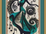 Dancing To Music 6 Cross Stitch Pattern