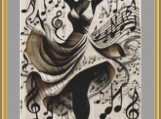 Dancing To Music 9 Cross Stitch Pattern