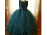 Dark Green Tulle Flower Girl Dress Formal Dress