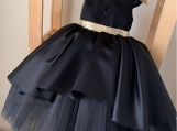 Dark Navy Scoop Princess Tulle Flower Girl Dress Formal Dress