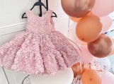 Fabulous Pink Cute Floral Flowers Girl Dress Birthday Dress