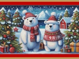 Festive Bears Cross Stitch Pattern