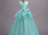 Green Lace Cute Flower Girl Dress Birthday Party Dress 