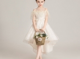 Hi-lo Tulle Appliques Tulle Flower Girl Dress Formal Dress