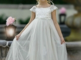 Lace Bodice Tulle Skirt Flower Girl Dress Little Girl Dress