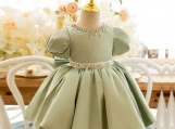 Oliver Flowers Girl Dress Bow Birthday Dress 