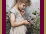 Picking Berries Cross Stitch Pattern