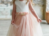 Pink A-line Tulle Flower Girl Dress Birthday Day