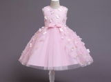 Pink Short Flower Girl Dress Birthday Party Dress Girl Dress