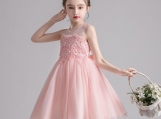 Pink Tulle Flower Girl Dress Birthday Party Dress