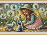 Playing With The Kittens Cross Stitch Pattern