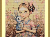 Plush Rabbit Cross Stitch Pattern