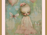 Pretty Pink Dress Cross Stitch Pattern