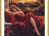 Reclining Cross Stitch Pattern