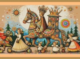 Regal Procession Cross Stitch Pattern