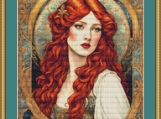 Renaissance Woman Cross Stitch Pattern