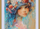 Serene Girl Cross Stitch Pattern