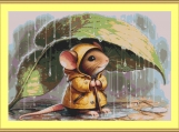 Sheltering From The Rain Cross Stitch Pattern