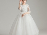 Simple Lace Flower Girl Dress Birthday Dress 